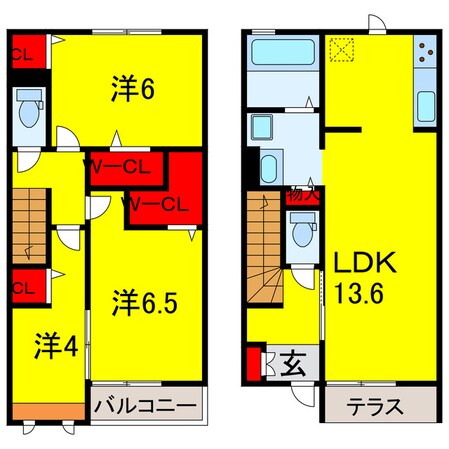 八幡宿駅 徒歩21分 1-2階の物件間取画像